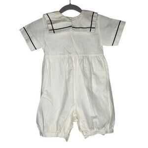 SAYLOR BABY OVERALL 100% COTTON MADE‎ IN FRANCE SIZE 18 MONTHS WHITE